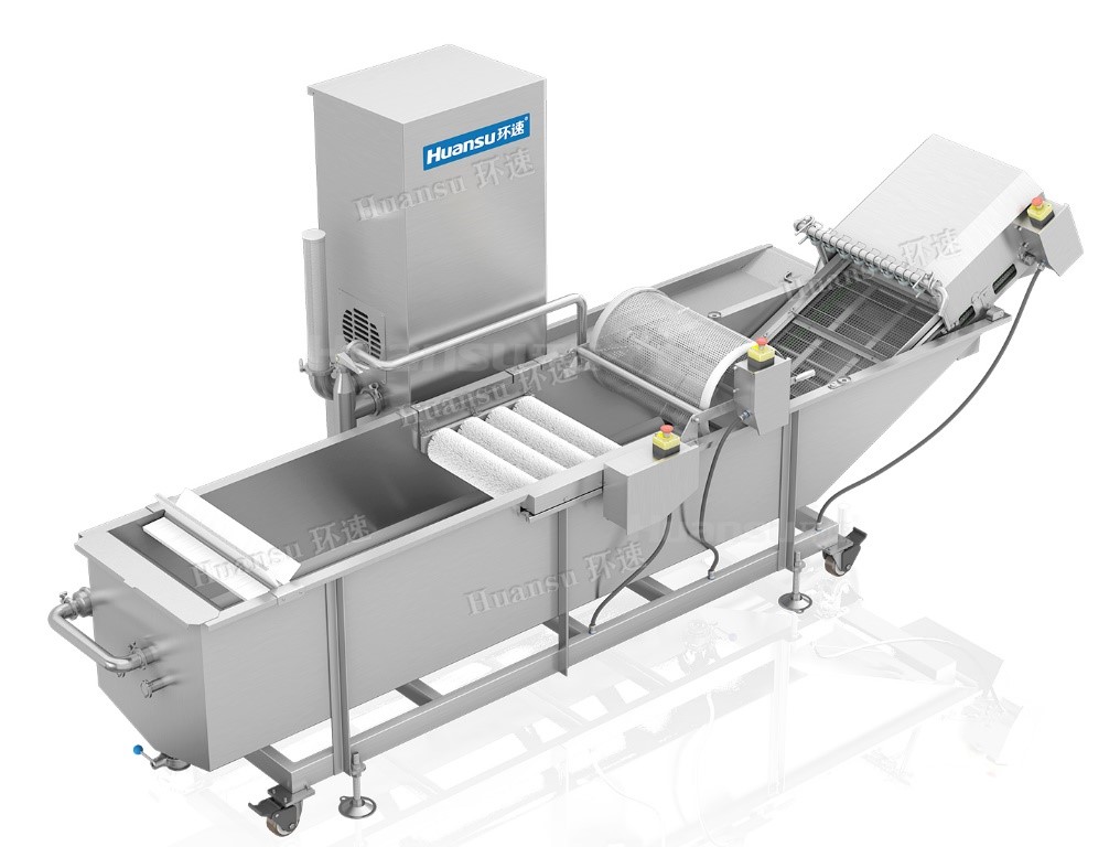 環速蔬菜清洗機，層層清洗不留雜質